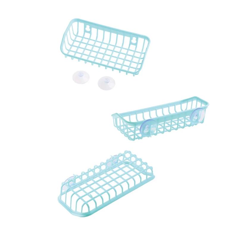 Multifunksjonell Slitesterk Sugekopp Oppvasksvampholder Hengende Oppbevaringsstativ Dreneringsstativ Vaskhylle Kjøkkentilbehør