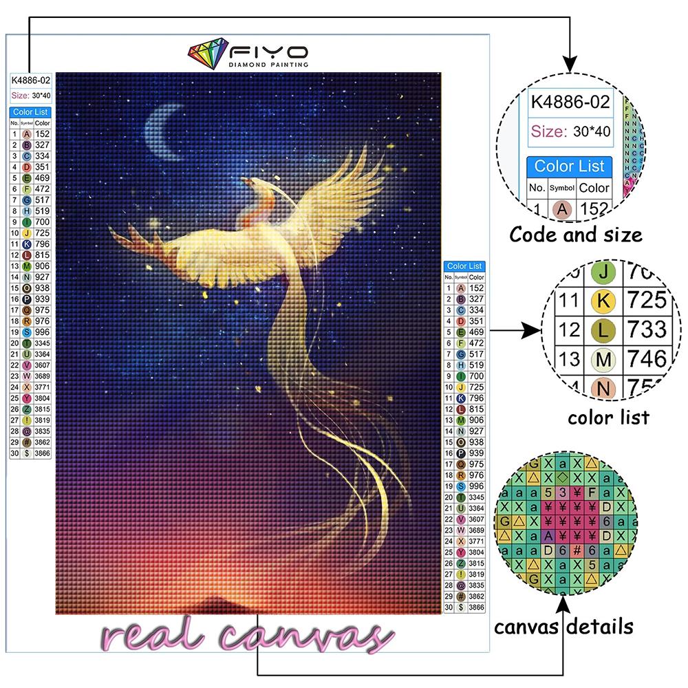 Diamond Embroidery Mythical Beast Phoenix  5D DIY Diamond Painting Cross Stitch Rhinestone