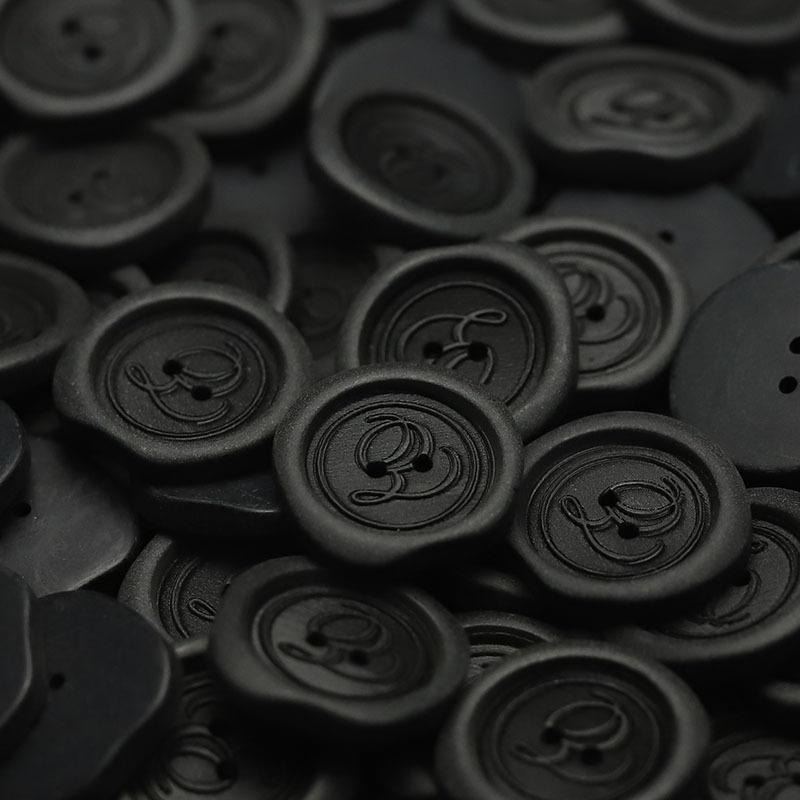 Special-Shaped Two-Eye Buttons, Black And White Resin Buttons, Sweater Jacket Hand-Sewn Buttons, Women'S Sweater Cardigan Buttons