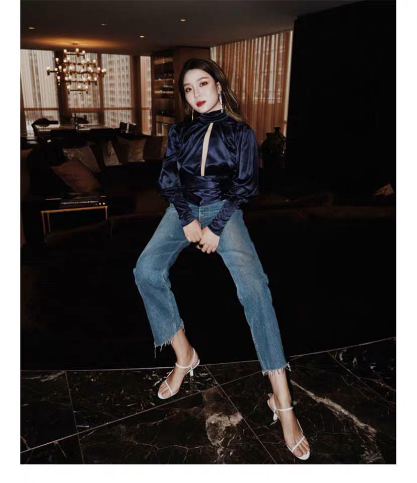 Elegant French Thin-Strap Sandals: Women's Summer 2022 Open-Toe High Heels with One-Word Buckle