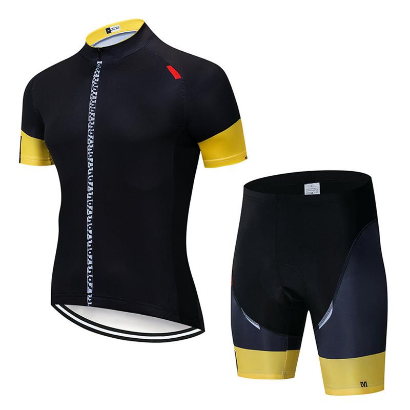 Cycling Suit Short-sleeved Suit Men's Mountain Bike Summer Bicycle Men's Top Strap Shorts
