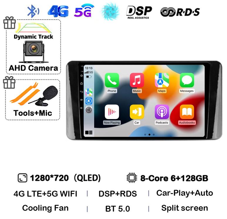 Android 14 Carplay Auto Car Radio For Volkswagen Polo Mk6 VI 2020 2021 2022 Video Multimedia Player Navigation GPS Stereo Audio