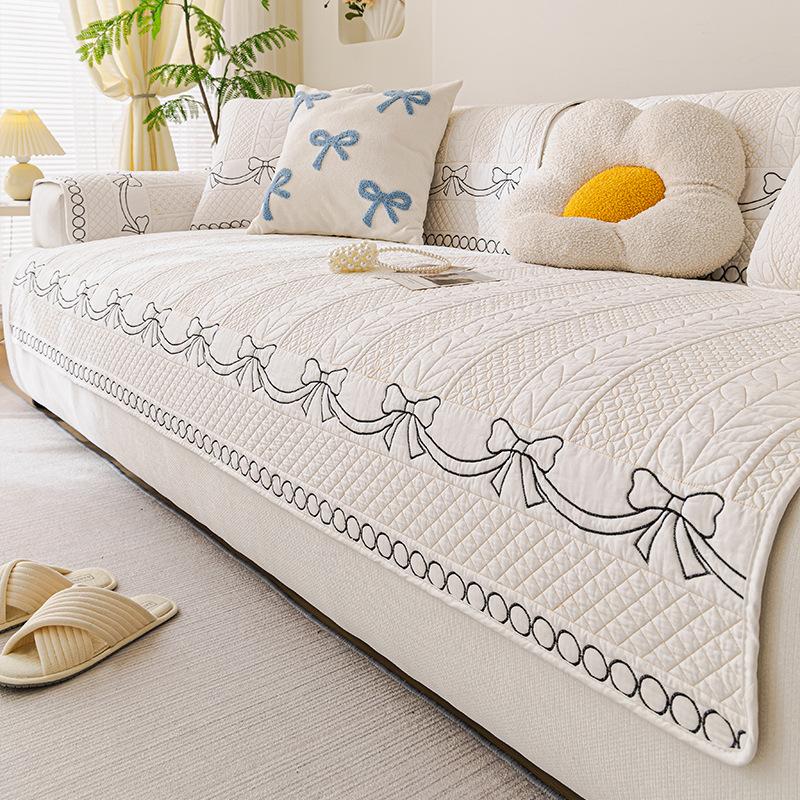 

New Cream Wind Sofa Cushion Four Seasons Universal Cushion Sub-Cover Cloth Towel Fixed One-Piece Sofa Towel Cover 70*70cm