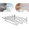 Install Washing Wall, Folding Stainless Steel Wall Washing Machine Dryer, 5-pole Clothes Rack