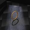 Minimalist European-American Titanium Steel Twist Rope Ring for Women