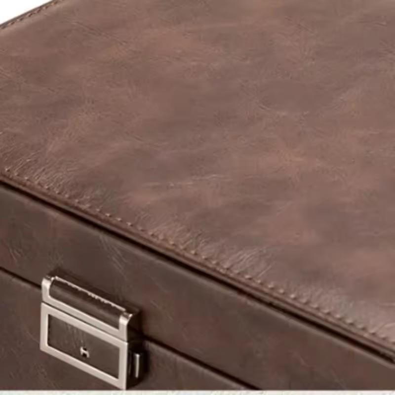 Automatic Watch Winder Luxury Jewelry Box Quiet Japanese Mabuchi Motor Adjustable Modes With Jewelry Storage Case Box