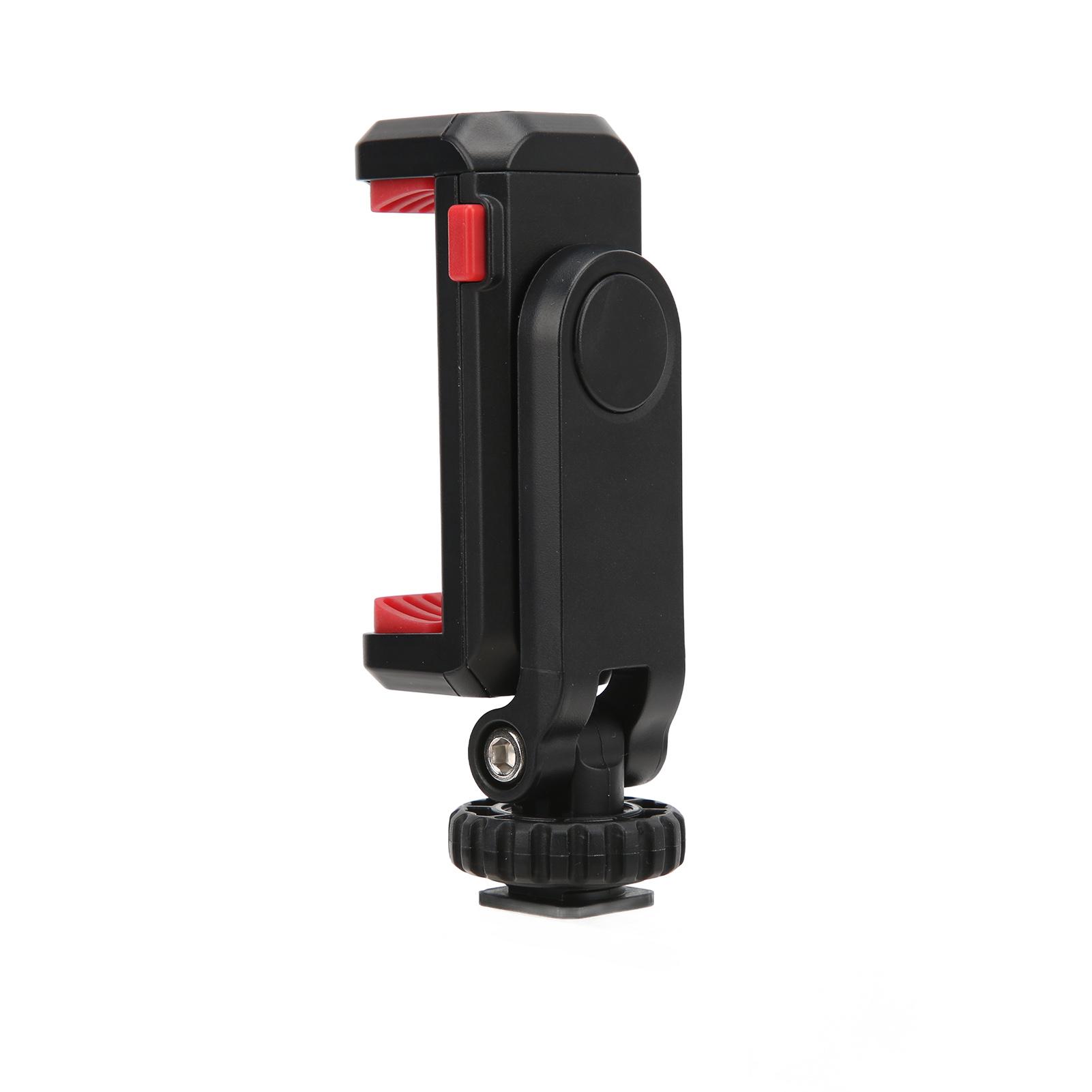 

360 Degree Rotation Phone Clip Phone Bracket with Cold Shoe Mount for Microphone Fill Light