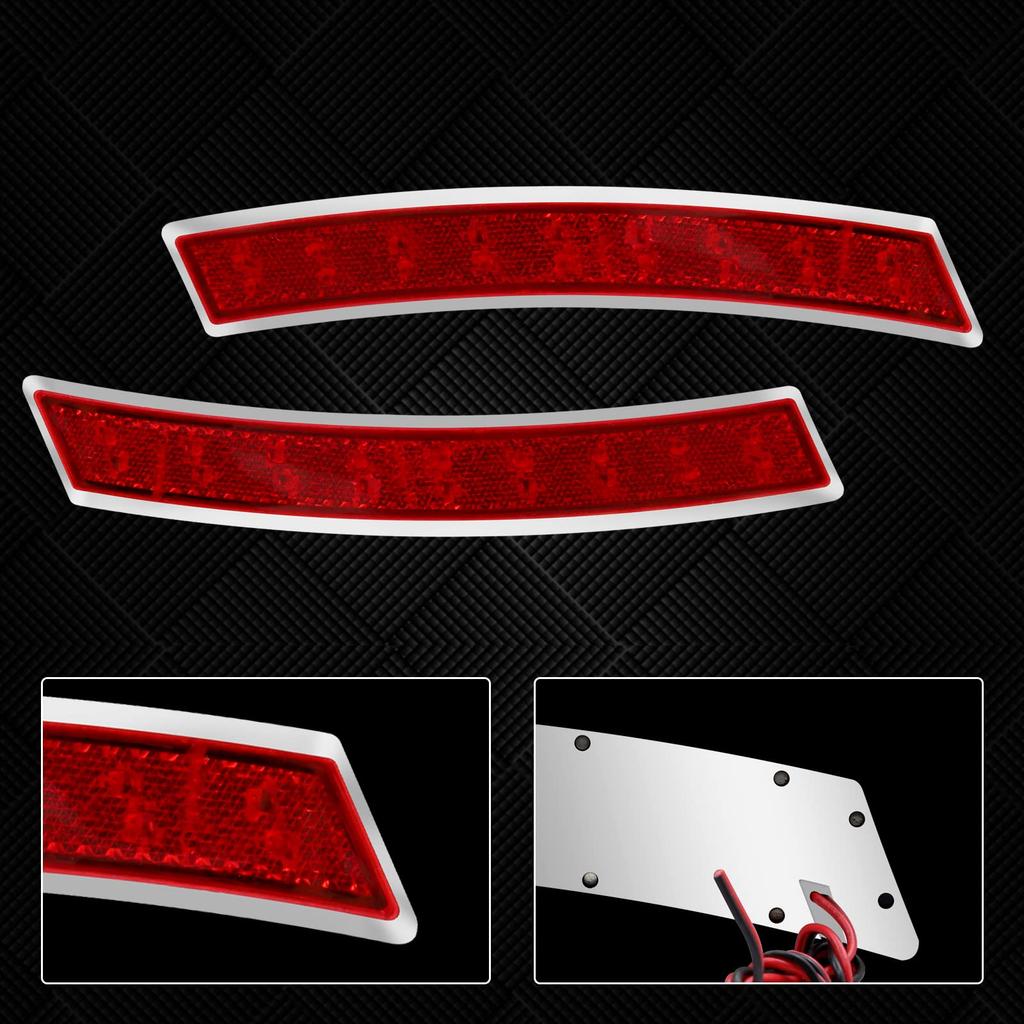 Ygmylandbb Fender Marker Wheel Side Marker Side Turn 18 Universal US Set of 2 Arches, Eyebrows, Lamps, Signals, LEDs, Fit, 12-24V, Red, Spec,
