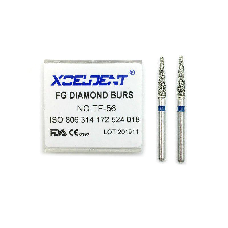 10 buc/cutie Diamond FG Freze de mare viteză pentru lustruire Netezire Freze dentare Instrument pentru dentist TF-56