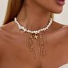 SHIXIN Boho Starfish Tassel Necklace Pendent Necklace Women Vintage Summer Gravel Beaded Clavicle Chain Party Jewelry 2026 New