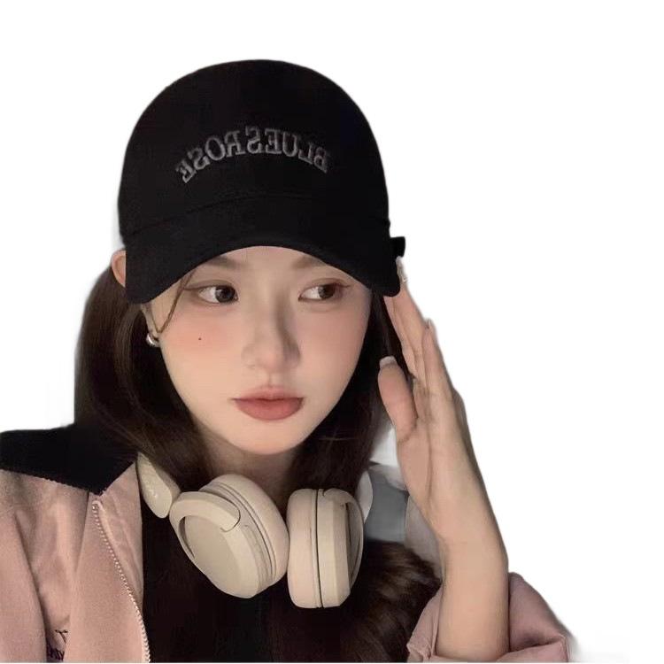 Korean-style new large head circumference baseball cap for women, deep hard-brimmed duckbill cap for autumn and winter