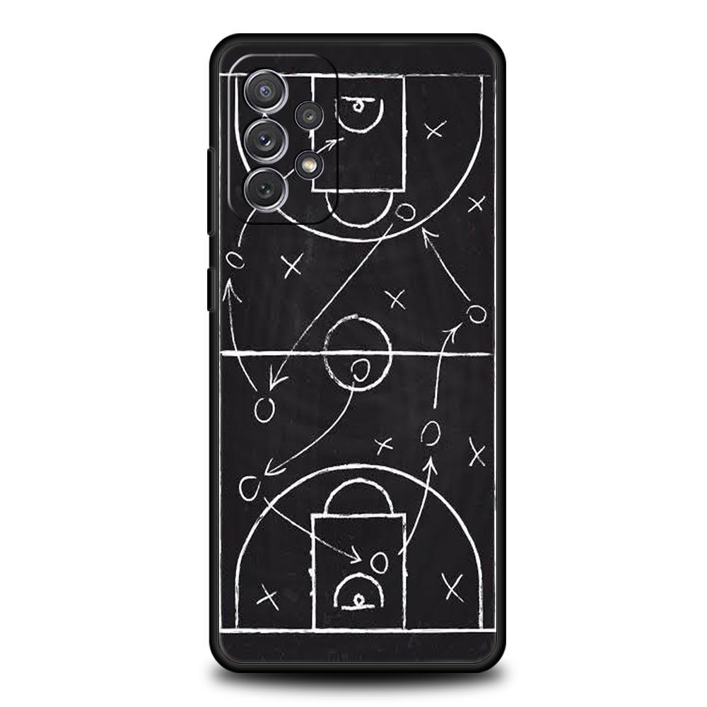 Football Basketball Tactical Board Phone Case For Samsung A17 A07 A55 A35 A25 A15 A05 A33 A31 A21s A13 A41 A73 A53 A51 A71 Cover