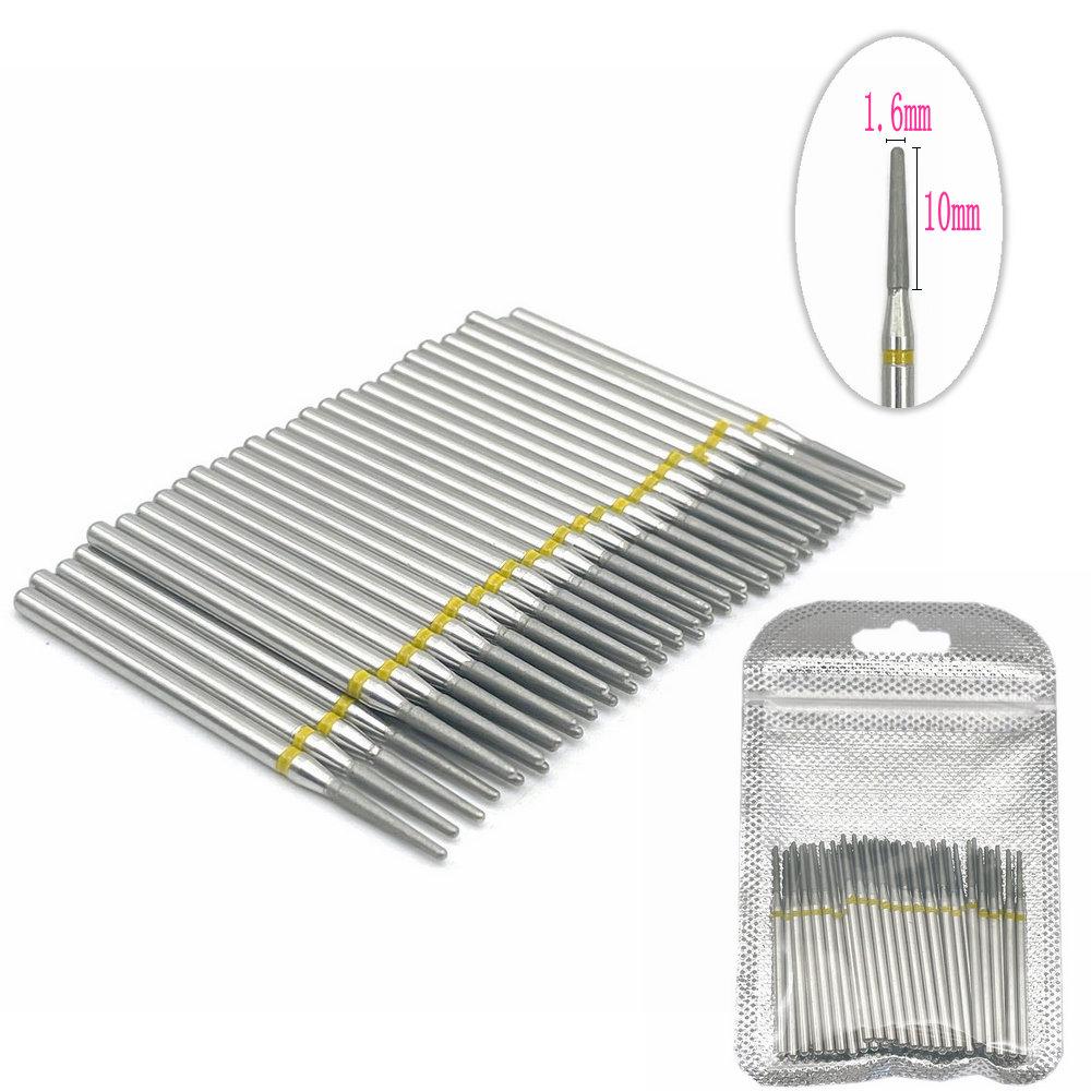 50pcs/pack Diamond Milling Cutter Grinding Drill Bits Diamond Polisher HP 2.35mm Diamond Polisher Nail Drill Bits Drill