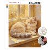 5D Pearl Kit Pearl Cat Golden Painting Design DIY Enamel Art for Living Room Bedroom Wall Decoration Handmade Gift