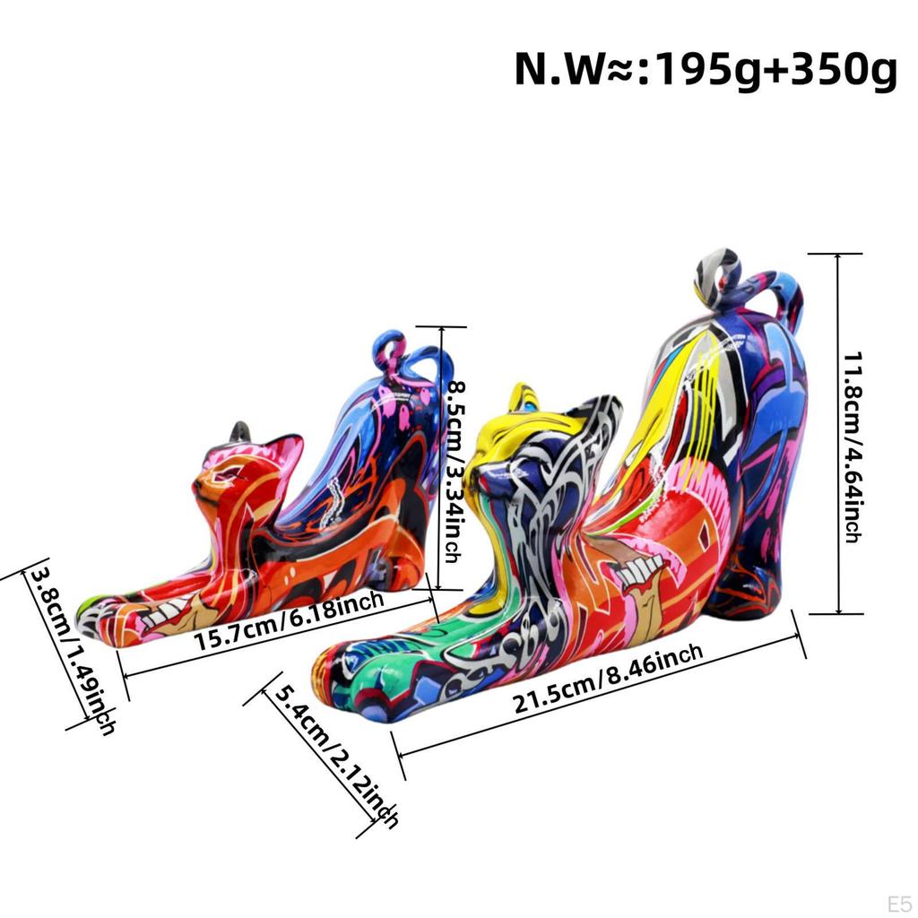 Katze Statue Figurine Tier Kunst Geschenke Ornament Skulptur für Kaffee Tisch Zu Hause