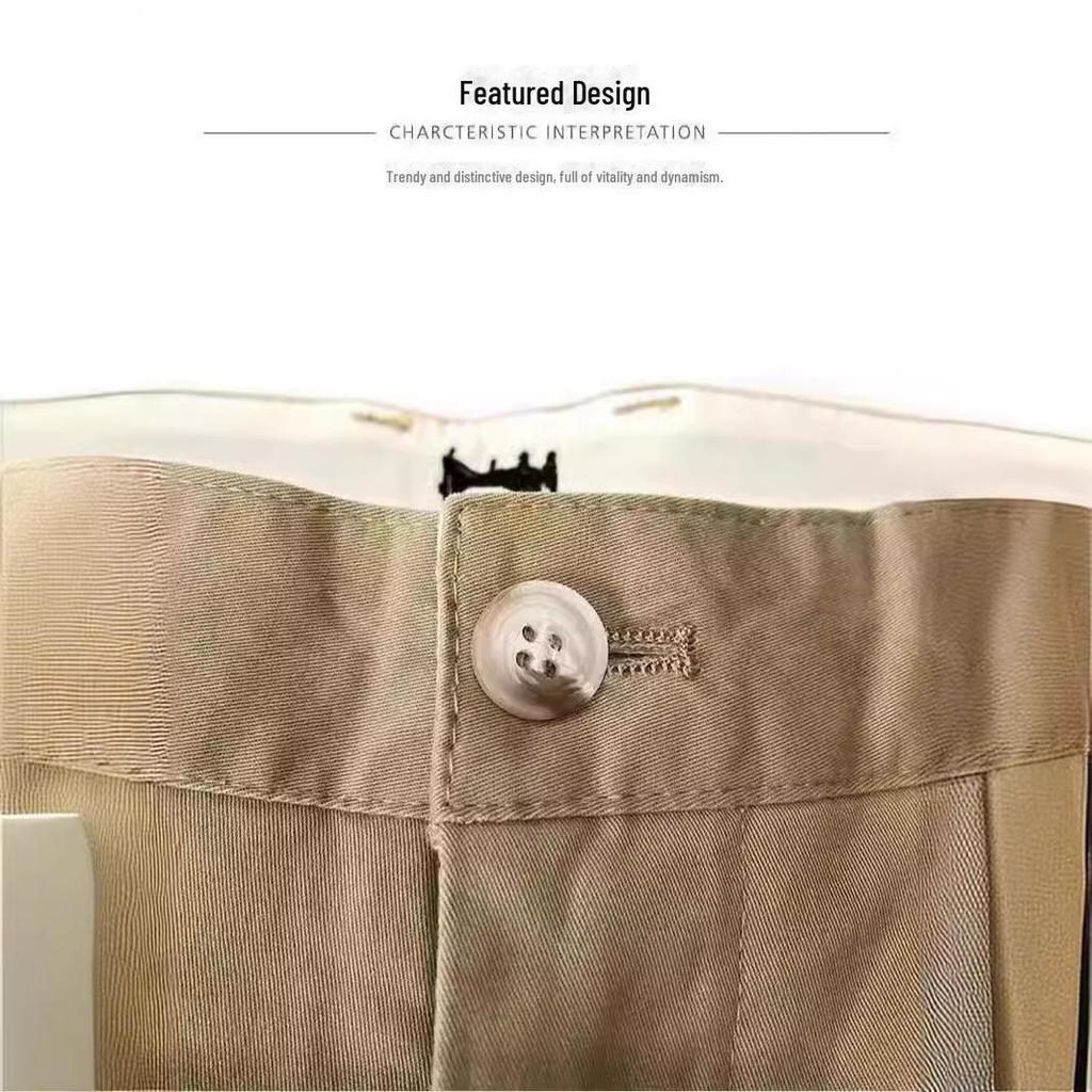 Pánské ležérní kalhoty slim fit v korejském stylu - Jednobarevné, rovné nohavice, délka 9/10