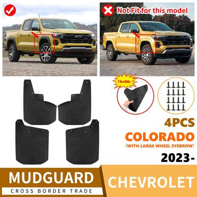 Chevrolet Colorado 2023-2025 Große Leder-Schmutzfänger mit Kotflügelverbreiterungen
