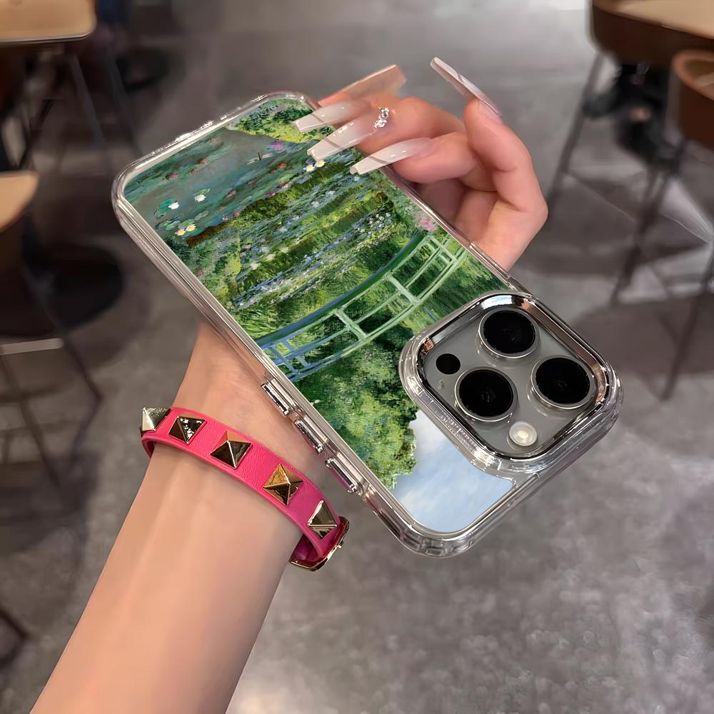 

Claude M-Monet Artwork Phone Case For IPhone 17 Air 16 15 14 13 12 11 Pro Pro Max Plus Transparent Soft Cover iPhone 16 Pro Max