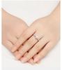 S925 Sterling Silver Romantic Simulated Diamond Open Band Ring for Women - Elegant Gift for Girlfriend.