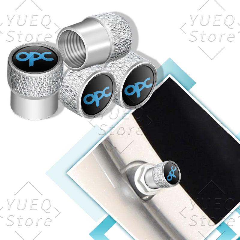 4Pcs/set OPC Logo Emblem Car Wheel Tire Valve Caps Dustproof Air Stem Covers For Opel Vauxhall Astra G H J K FCorsa Mokka Zafira JV4