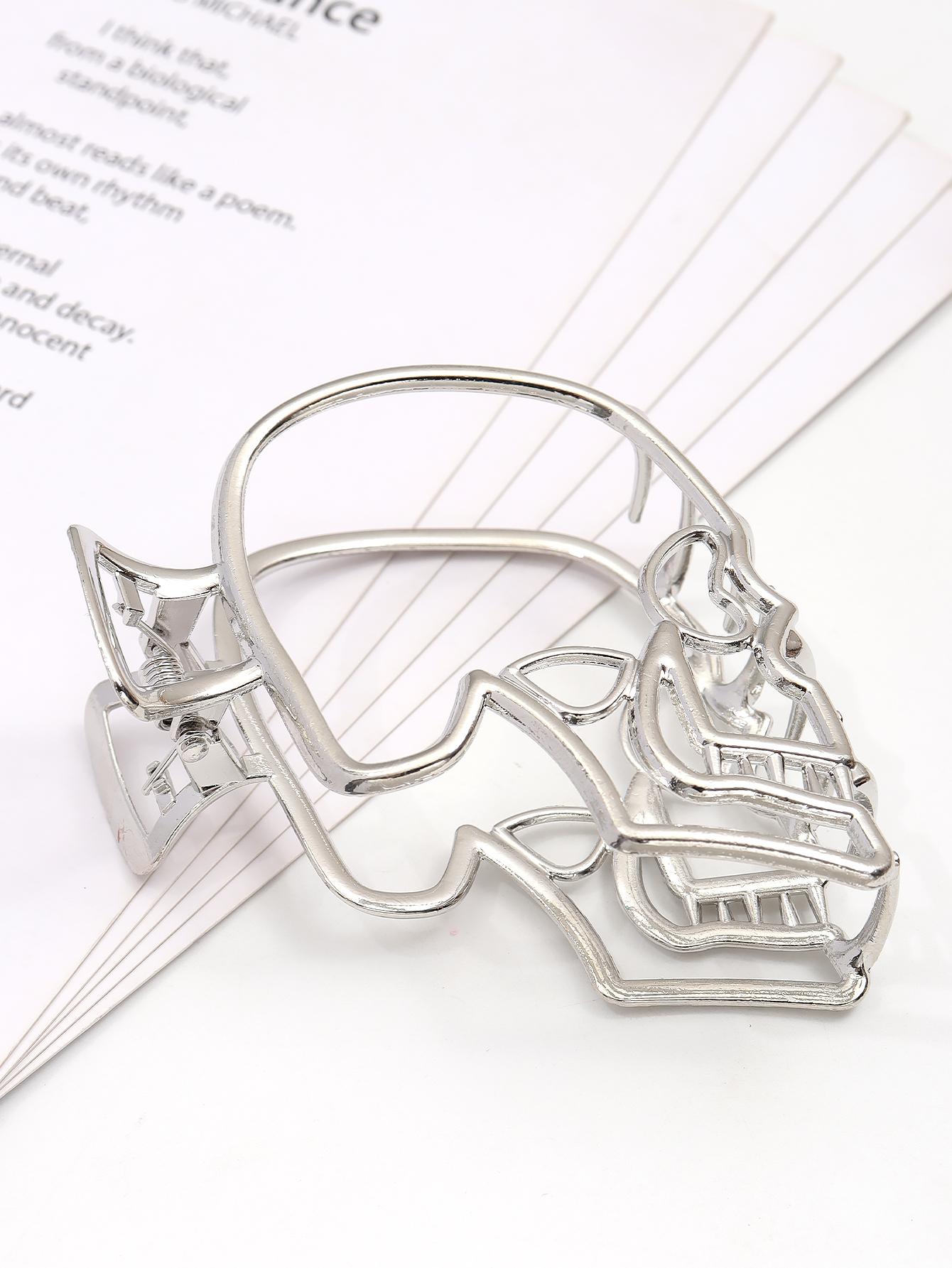 

Хэллоуин панк стиль металлический череп заколка для волос аксессуары для волос подходят для девушек и женщин для ношения каждый день Size fits all