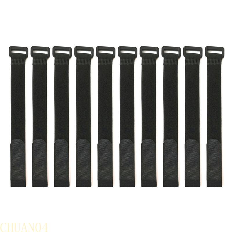 A1A2 10 Pcs Reusable Fishing Rod Belt Tie Holder Strap Fishing Tackle Ties Cable чёрный