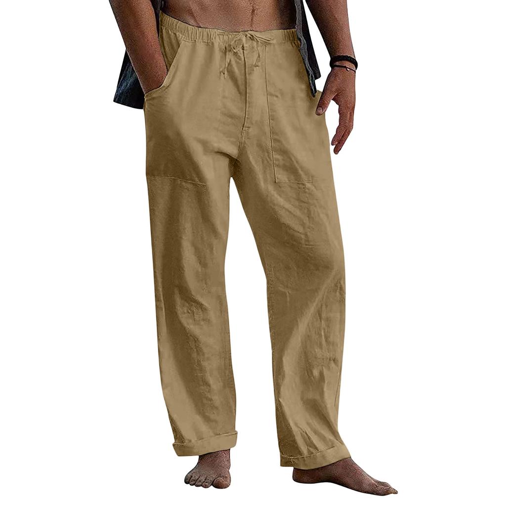 Men's Cotton Linen Trousers Men's Casual Fashionable Cotton Linen Trousers
