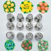 13pcs Russian Tulip Icing Piping Nozzles Stainless Steel Leaf Flower Cream Pastry Tip Kitchen Cupcake Cake Decorating Tools