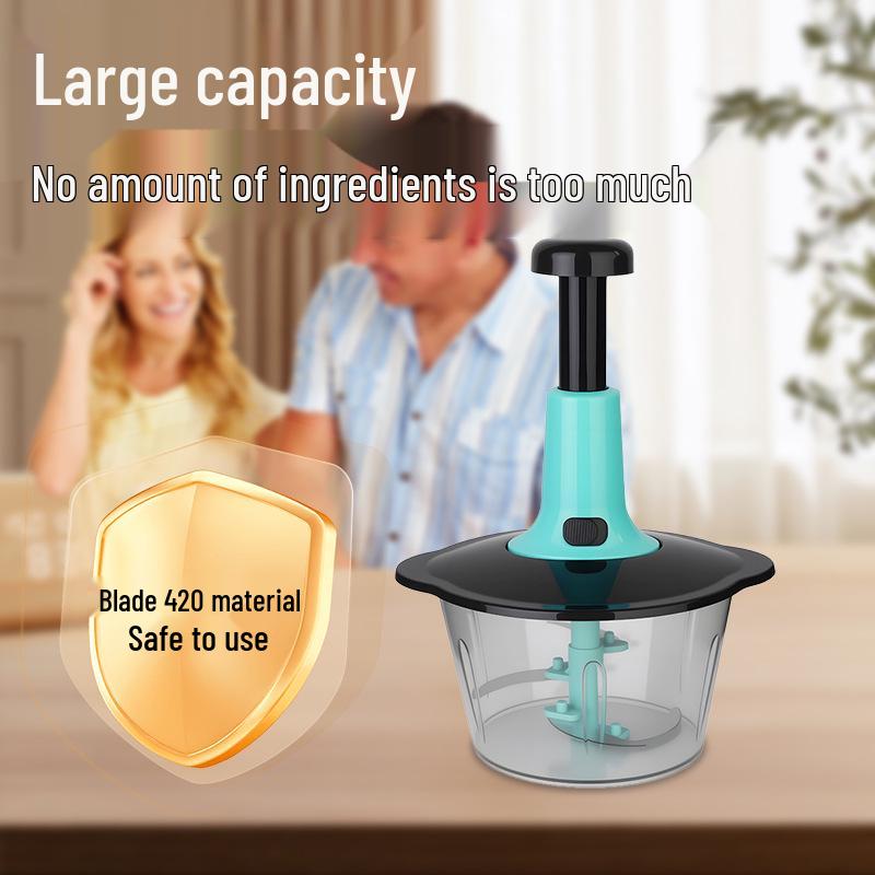 Large Capacity Manual Food Processor & Multifunctional Vegetable Cutter