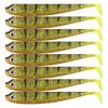 8Pcs Soft Fishing Lures 7.5cm 2.5g Artificial Baits Paddle Tail Swimbaits Fishing Lure for Bass Trout T Tail Baits