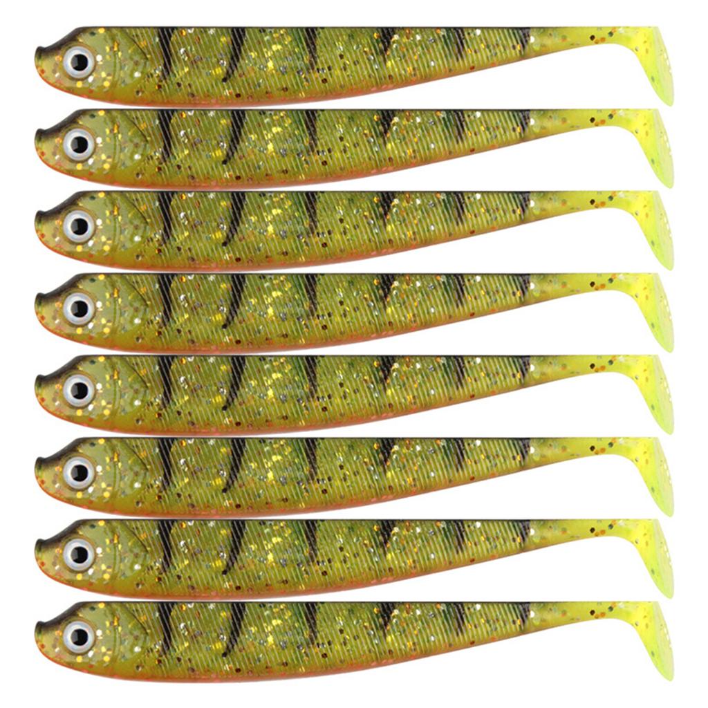8Pcs Soft Fishing Lures 7.5cm 2.5g Artificial Baits Paddle Tail Swimbaits Fishing Lure for Bass Trout T Tail Baits