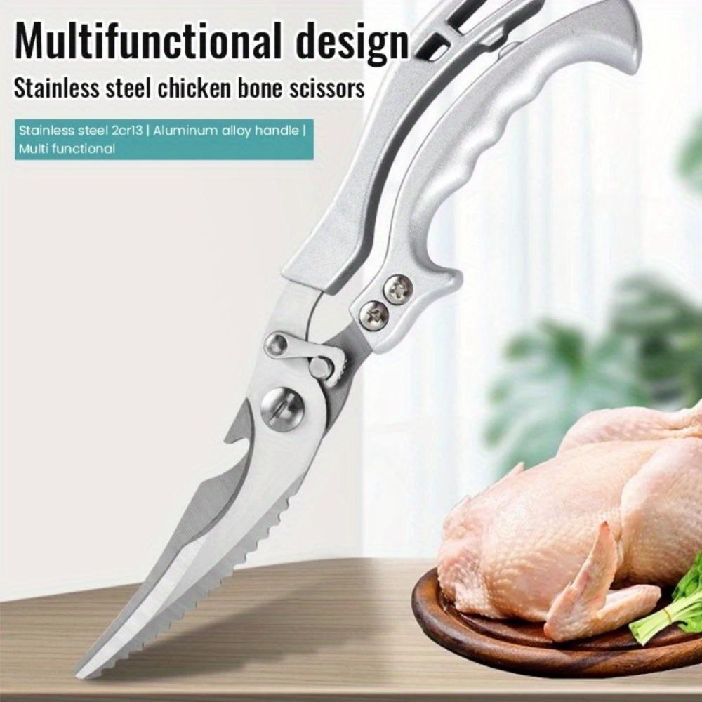 1PC Chicken Bone Kitchen Scissors Kitchen Shears Duck Fish Cutter Stainless Steel Scissors Scale Clean Cook Scissors