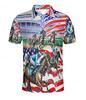 Horse Racing 3D Printed Men's Polo Shirt 2025 New Fashion Button Lapel Short Sleeve Top Summer Marseille