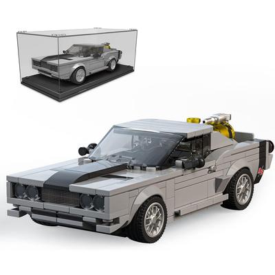 MOULD KING Ensemble de conception de course Speed Champion avec boîte d'affichage en acrylique, modèle de voiture à collectionner, cadeau pour enfants de 8 ans et plus