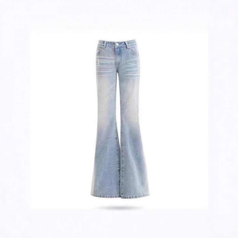 Women s High Waist Retro Lace Patchwork Flare Jeans - Spicy Petite, Loose Fit, Slimming Bell Bottom Pants. XS