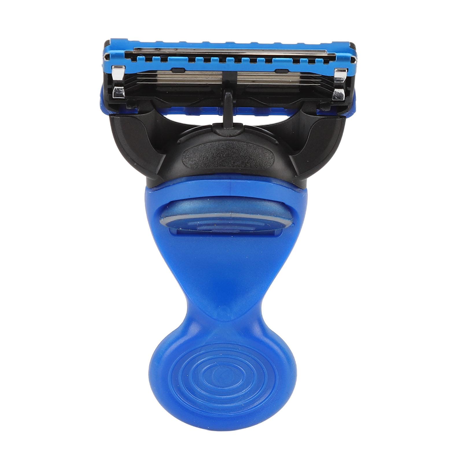 

Ручная бритва с вращающейся головкой лезвия Съемная кнопка бритвы Satefy Washable Hair Remove синий