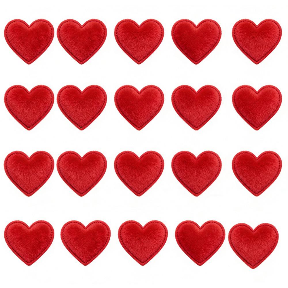 10/30PCS New Romantic Red Heart Petals Perfect 6.5cm DIY Felt Heart Ornaments Valentine Decoration Wedding Birthday Party Decor