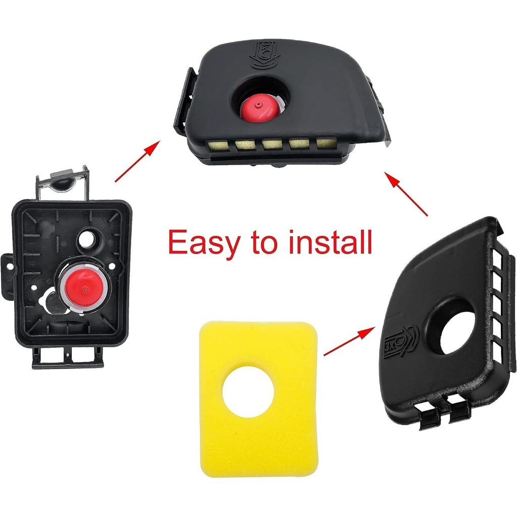 595663 Air Filter Base,595660 Air Cleaner Cover & 799579 Air Cleaner Foam Filter Replacement for 450E 500E 550E 550Ex Engine Lawn Mower