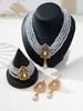 Retro Classic Hollow Rhinestone Inlaid Necklace Fashion Temperament Light Luxury High Sense Bracelet Set