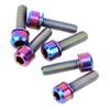 6 Stück tragbar für M5x18 Titanlegierung Mountainbike Rennrad Vorbau-Schraube Hohe Festigkeit bunt