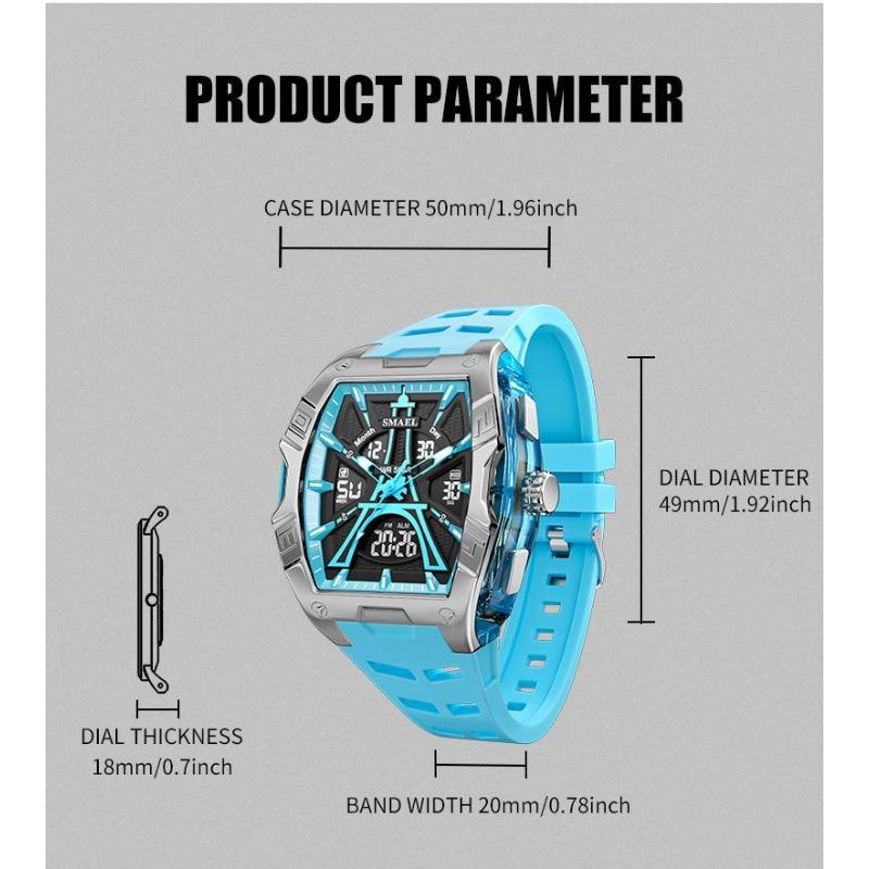 Top Brand New High Sense Men's Watch Leading the Trend with LED Luminous Multifunctional Quartz Electronic Movement Watch