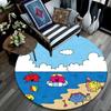 Mr. Men and Little Miss2,Round Area Rug,Carpet Rug for Living Room Bedroom Sofa Playroom Decor,Non-slip Floor Mat