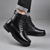 Winter Fashion Male Martin Boots Plus Velvet Warm Leather Boots Gentleman Dress Shoes