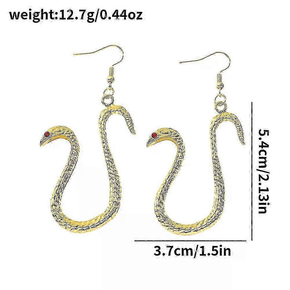 Cartoon Snake Pendant Earrings Anime Boa Hancock Cosplay Prop Dangle Eardrop Jewelry Cute Party Gifts for Woman Girls