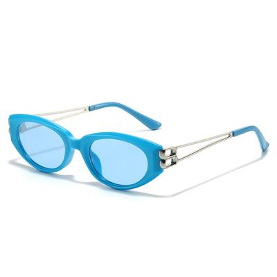 Asian Fashion Sun Glasses Women Brand Designer Hollow Out Metal Leg Small Cat Eye Sunglasses Female 2025