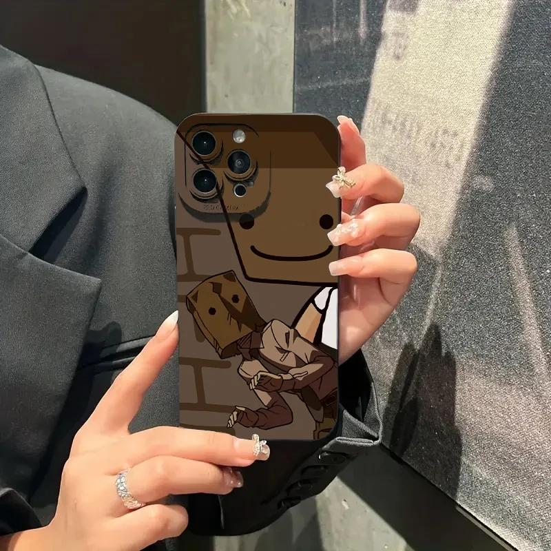 Case For iPhone 15 Pro Max Cases iPhone 14 Case Cartoon Box Man Pattern Silicone Case For iPhone 13 12 11 XS XR X 7 8 Plus Cover