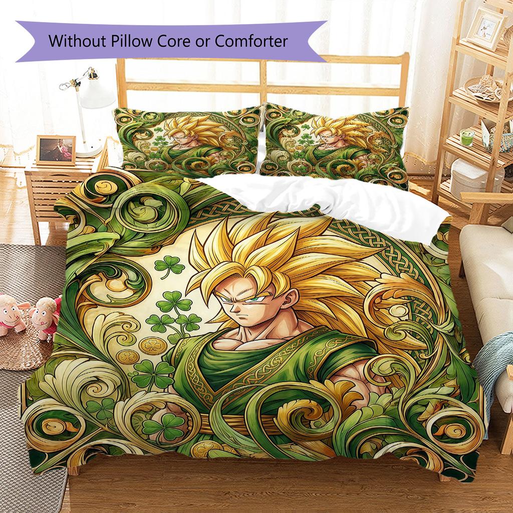 MandalaDragonball Pattern Bedding Quilt Set Quilt Cover Pillowcase Home Decoration Birthday Gift (1 * duvet cover + 2 * pillowcase, without core)