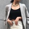 Metal Wide Chain Short Necklace for Women Fashion Exaggerated Wild Elegant Travel Photo Matching Clothes Clavicle Chain Accessories