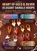 Romantic Heart Dangle Drop Earrings Vintage Aesthetic Detachable Earrings Luxury Chic Autumn Winter Jewelry Gift for Women