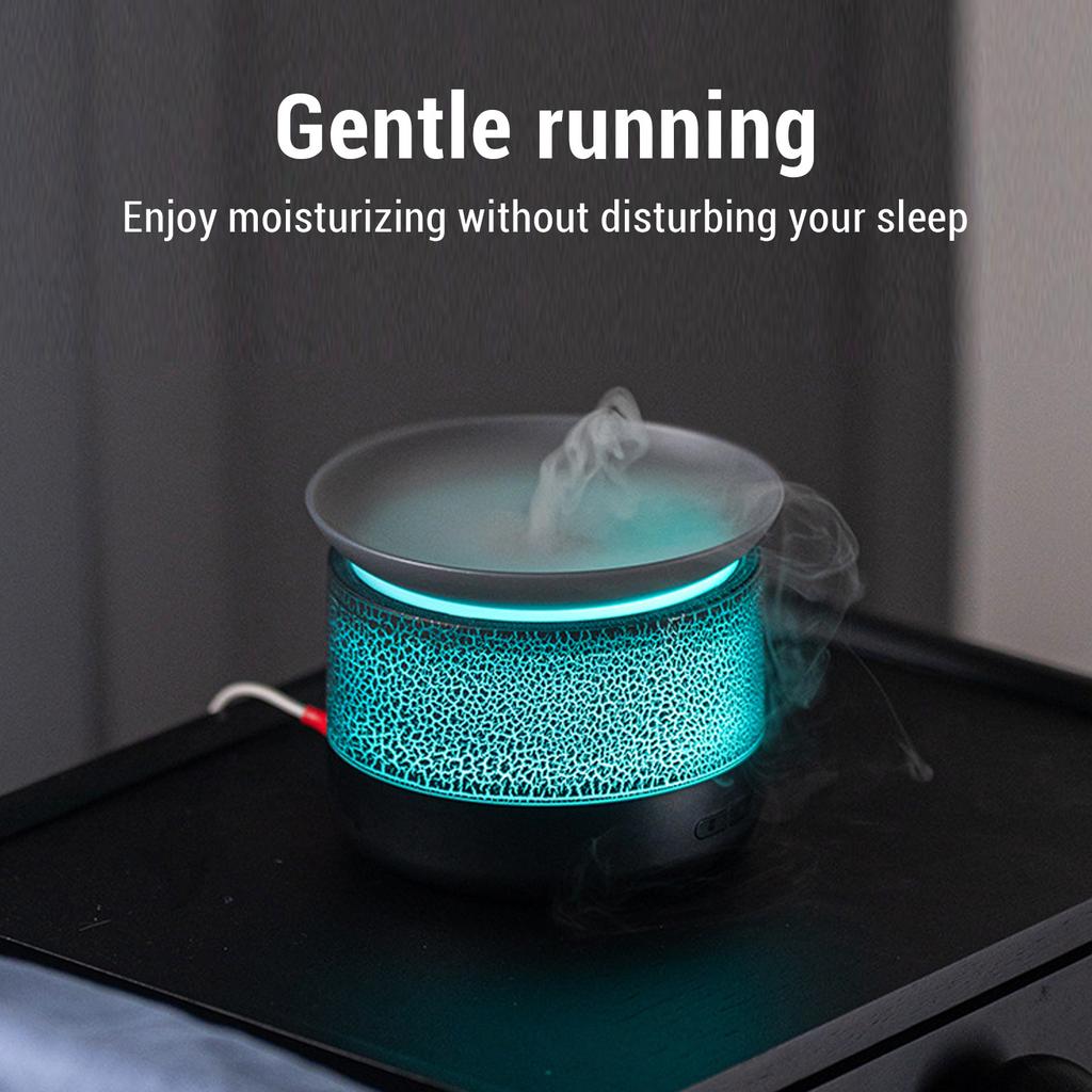 Essential Oil Diffuser Humidifier USB 7 Colors Lights Quiet 2 Fog Modes Auto Shut Off 200ml Fountain Air Diffuser for Home Desktop